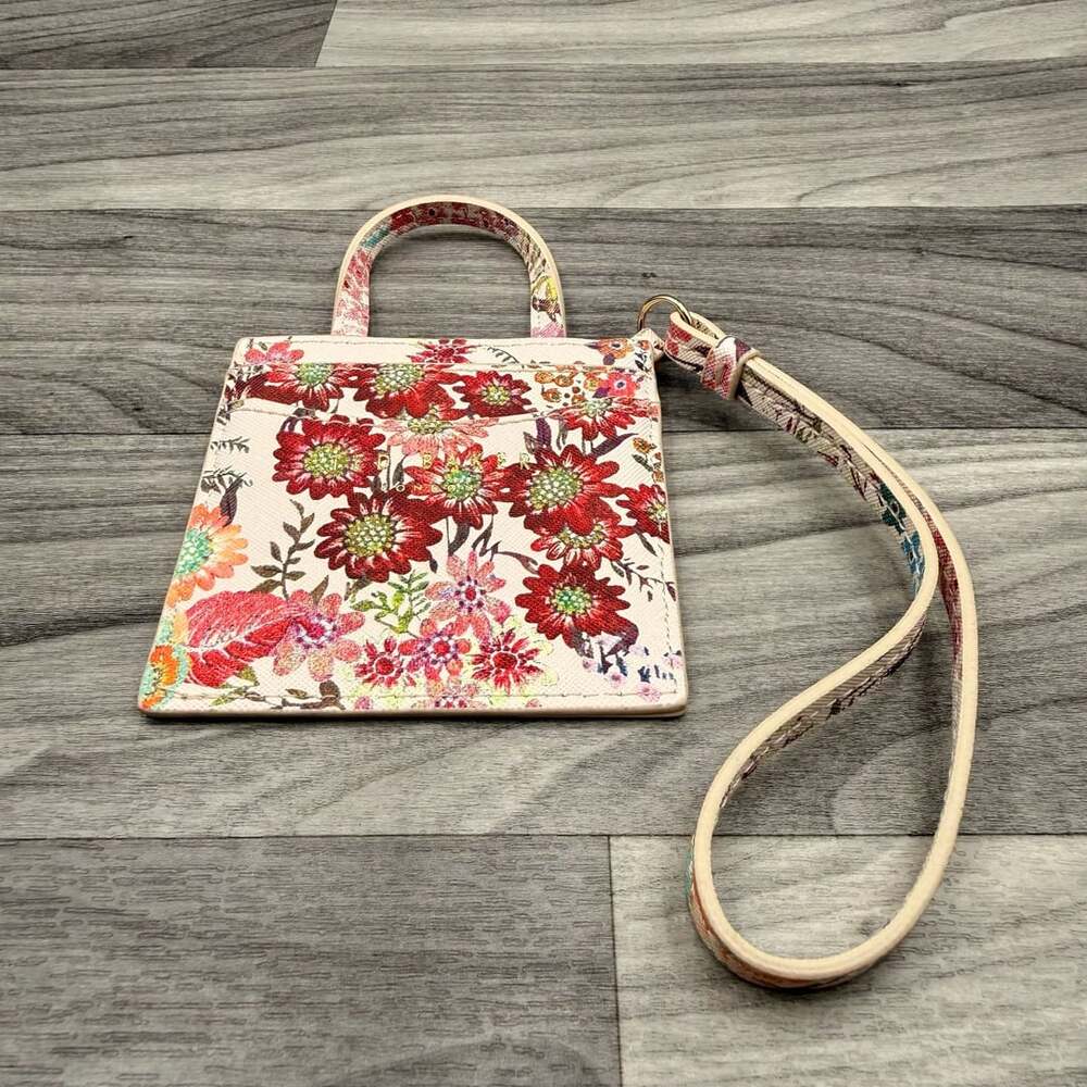 Ted Baker Floral Print Mini Tote Card Holder Bag Charm